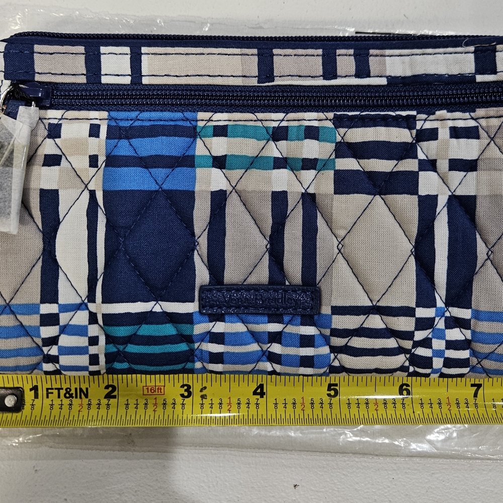 Vera Bradley Chic Blue Plaid Quilted Wallet - Picture 8 of 11